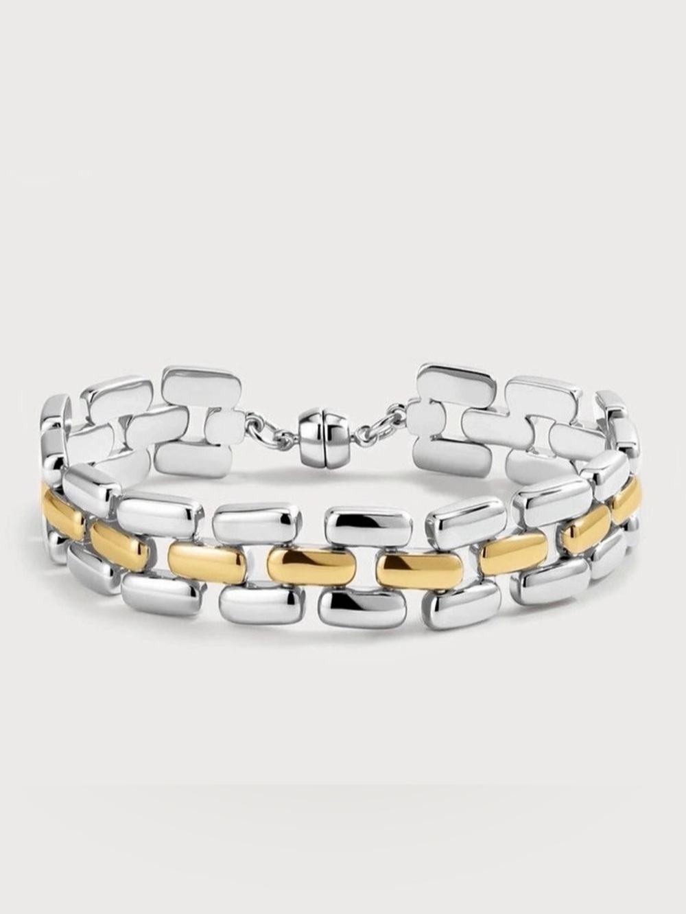 Noir Link Bracelet Silver |LUVAJ